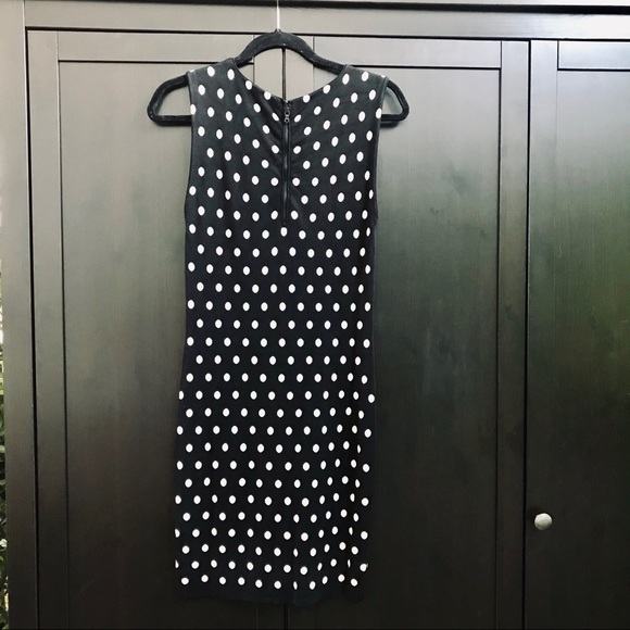 Alice + Olivia Polka Dot Knit Sheath Dress Size Small - Picture 3 of 7